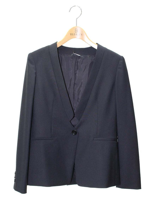 アナイ 10311-15-63-380 ノーカラージャケット 38 ネイビー ITCOFOAD7OPG