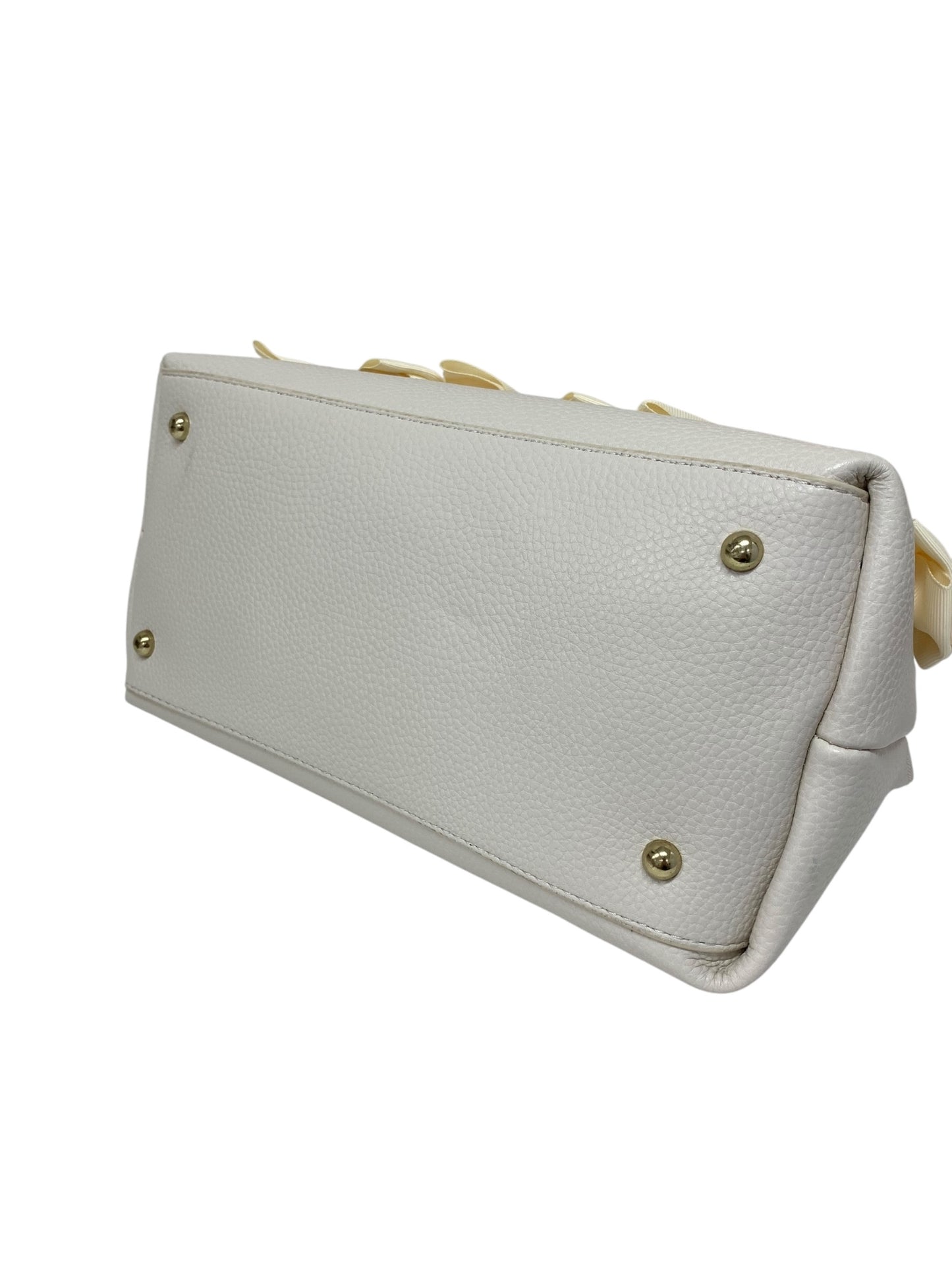 エムズグレイシー 094311 ハンドバッグ ベージュ フェイクレザー リボン ITNM61V378AW