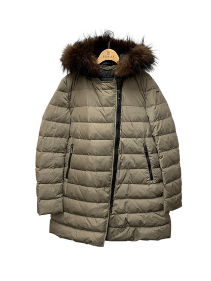 セブンティ 457-13115 ダウンジャケット 48 ブラウン ファー付き フーディー ITTD2T27XJHQ