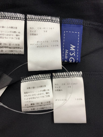 エムズグレイシー 411367 ワンピース 38 ブラック 立体フラワーフリル チュールレイヤードワンピース（インナー付き） ITDZO62B87DC