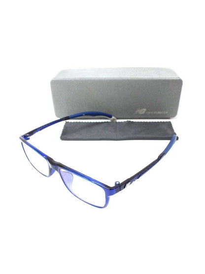 ニューバランス NB09018 メガネ ブルー セルフレーム フルリム スクエアシェイプ ITJUDBV0RJBQ