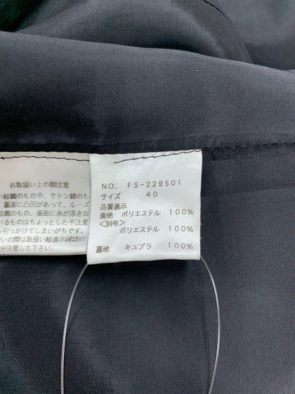 エムズグレイシー 229501 コート 40 ブラック 衿付き フラワーモチーフ ITO16W4JK89K 【SALE】