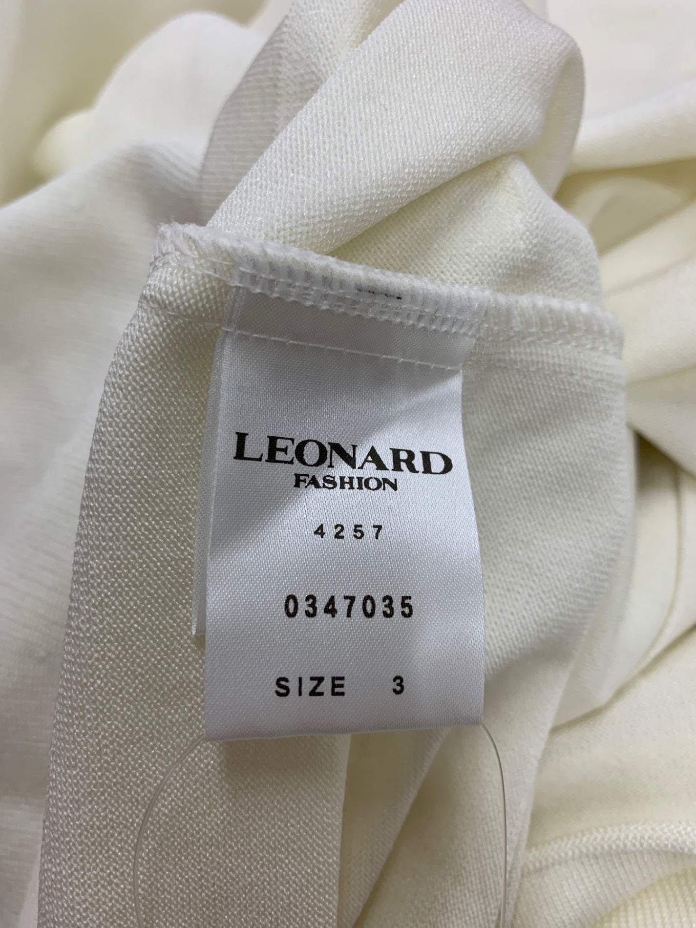 レオナールファッション 0347035 ジャケット 3 アイボリー フリル ビジュー IT57BZBDR06I 【SALE】