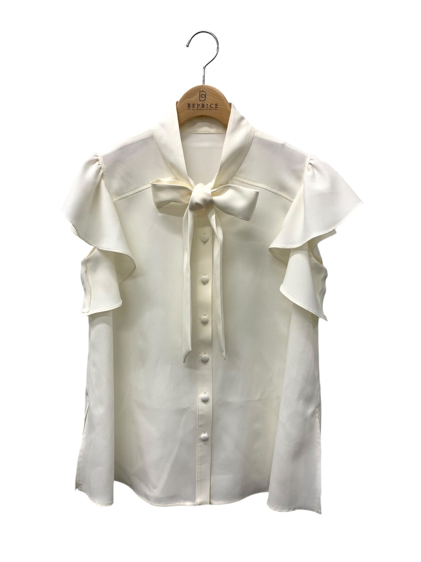 ルネ Blouse 5431190 ブラウス 36 ホワイト リボン フリル IT475BU0PV0T