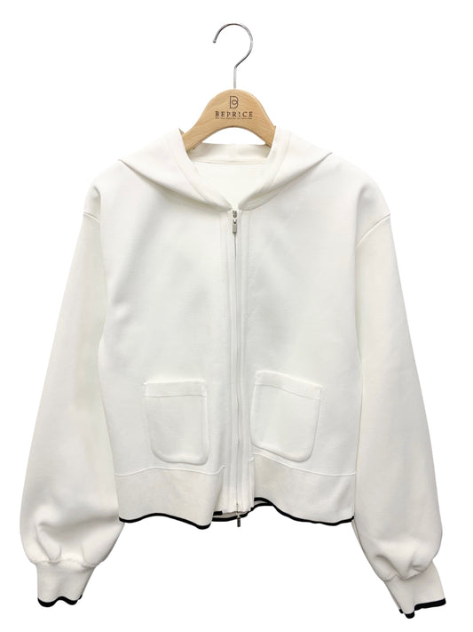 フォクシーニューヨーク CARDIGAN ALIGN 44438 パーカー 40 ホワイト ジップアップ ITYLVQEOUXH8