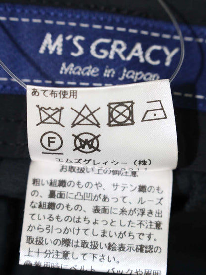 エムズグレイシー 816304 パンツ 36 ブラック フリル ITJXK8PBGYEF