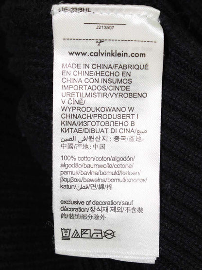 カルバンクラインジーンズ J213507 カーディガン M ブラック ケーブルニット IT0WES9YY7B4