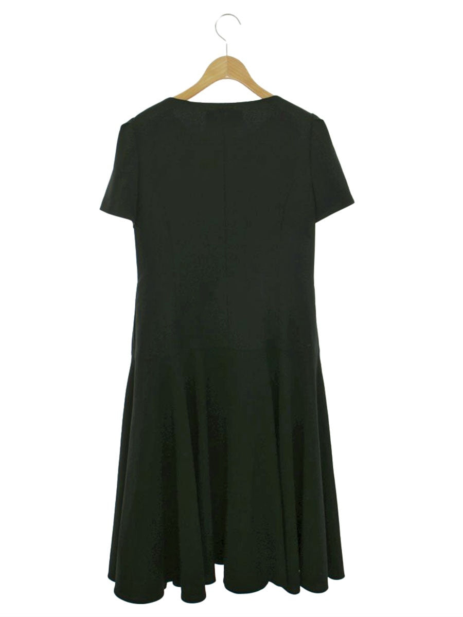 ルネ 6216430 ワンピース 38 ブラック フリル フロントジップ