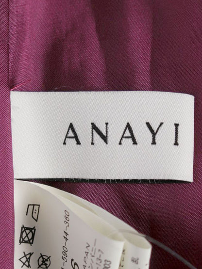 アナイ 101727-11-590-44-360 スカート 36 パープル ベロア ITXPPE8U55IK