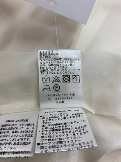 エムズグレイシー 414106 ノーカラージャケット 38 アイボリー ティアード ITCZD6W1I7OC