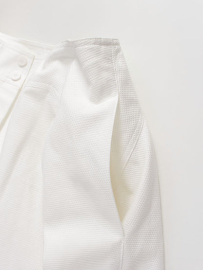 フォクシーブティック リリー 35688 スカート 38 ホワイト タックフレア IT6XQD17S524 【SALE】