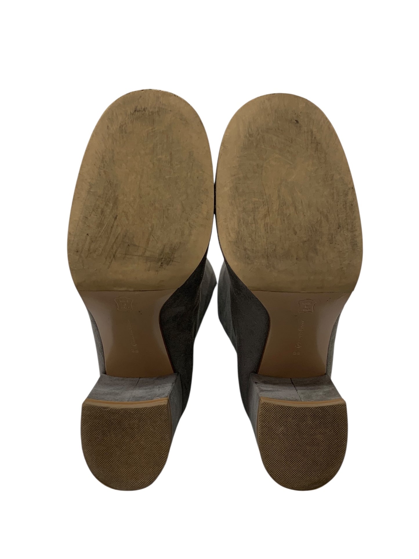 ジャンヴィトロッシ スエードロングブーツ 010680232 38 グレー ēcla掲載品 プルオンスタイル ブロックヒール IT78MZ78VFFR