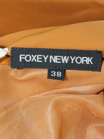 フォクシーニューヨーク ストレッチタフタ 24126 スカート 38 オレンジ ITQ0CZTQ4L9W