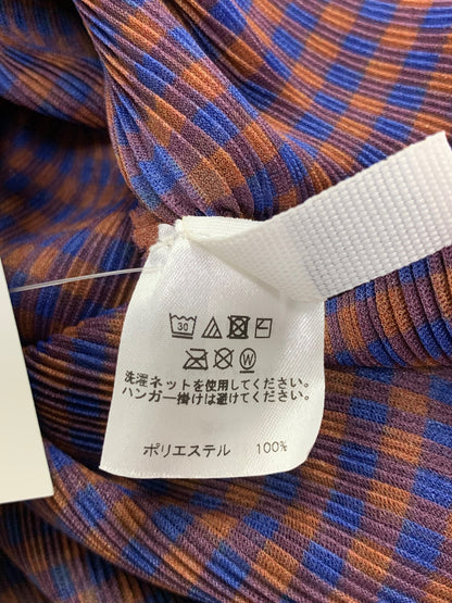 PLEATS PLEASE プリーツプリーズ イッセイミヤケ PP93-FK303 チェック柄 サークルシルエット 変形 カットソー IT7D0IQTSN02