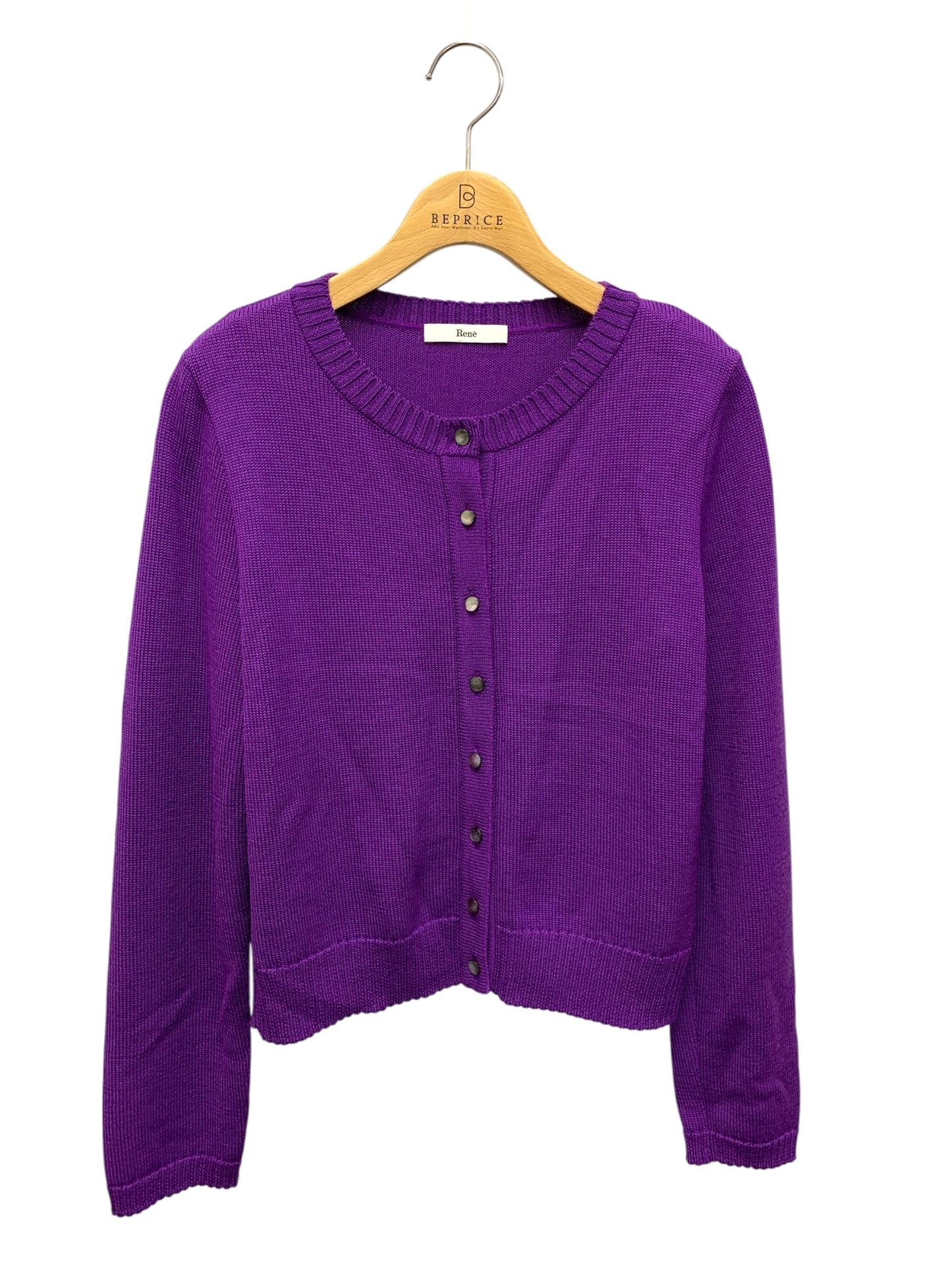 ルネ 6342187 カーディガン 36 パープル ウール ITVY4J8AB84O 【SALE】