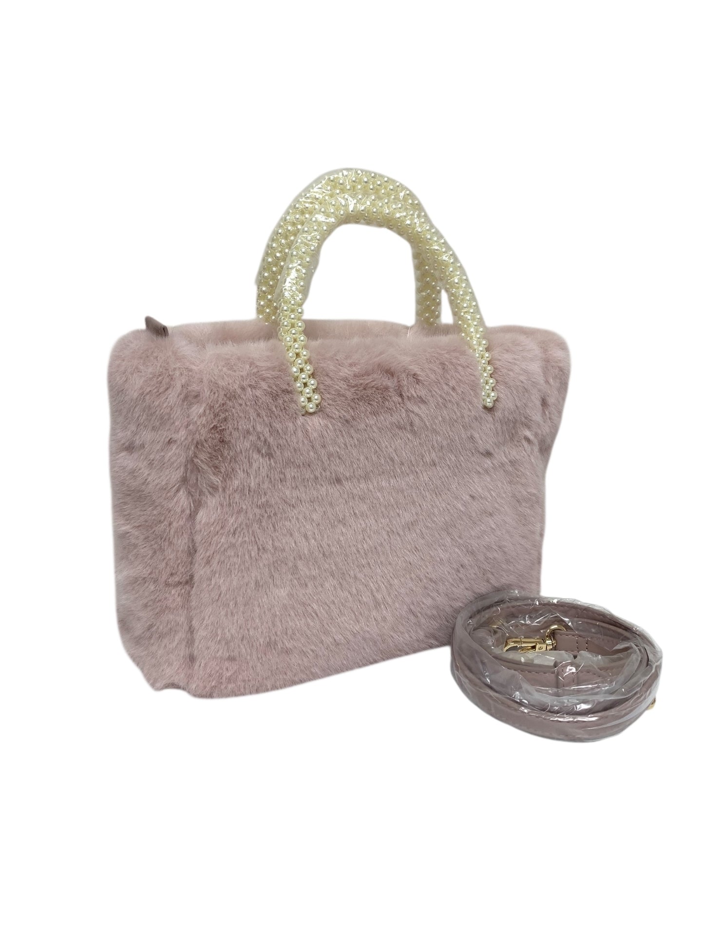 エムズグレイシー 294521 ハンドバッグ ピンク エコファー フェイクパール ITIFX1CE80AE