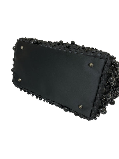 トゥービーシック W5166-145-09 ハンドバッグ ブラック リボン ビジュー IT9AJ3724SDE