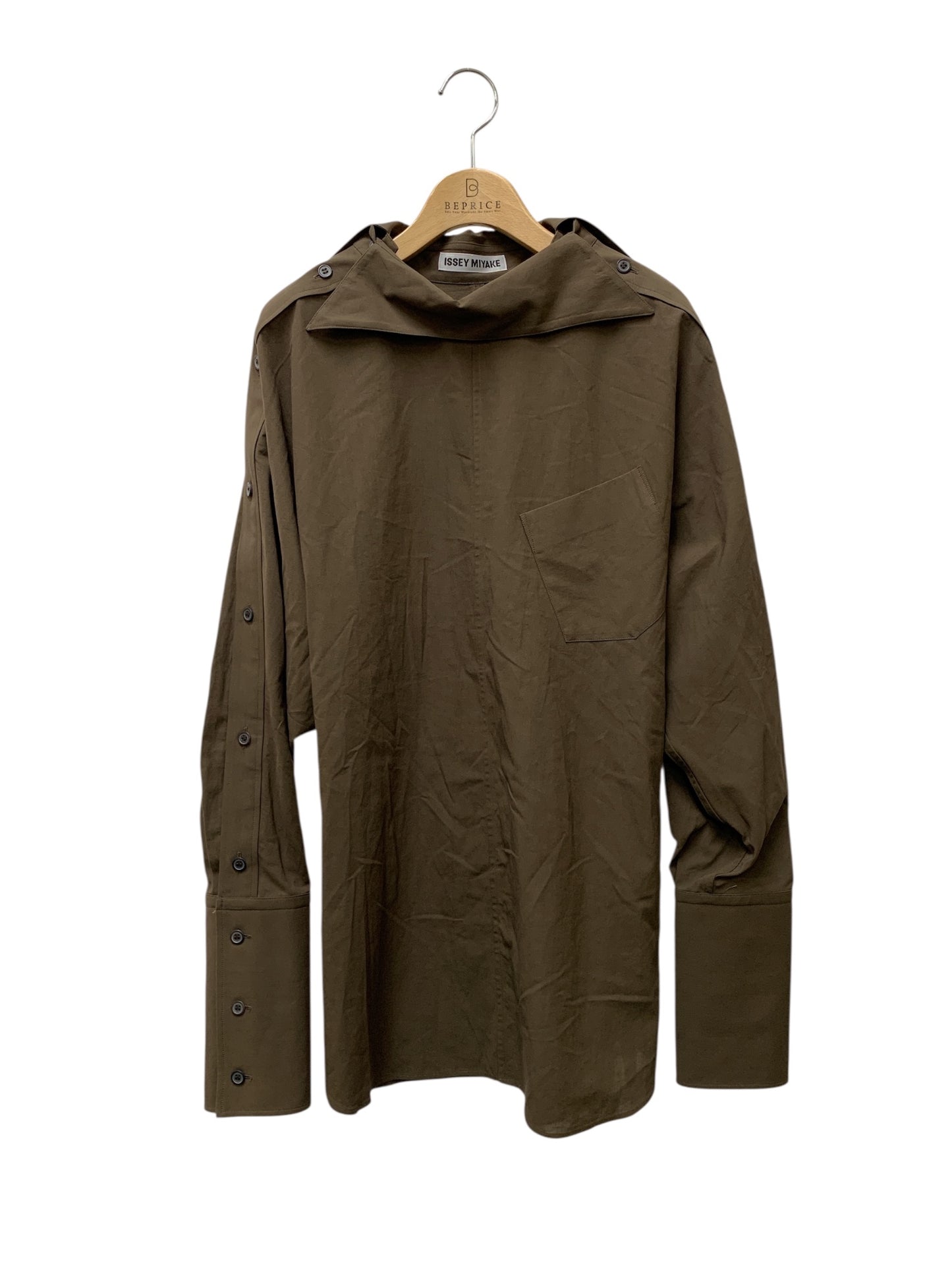 イッセイミヤケ ODD SHIRT 2 IM61FJ527 プルオーバーシャツ 2 ブラウン 26SS IT6G38R7CA7S