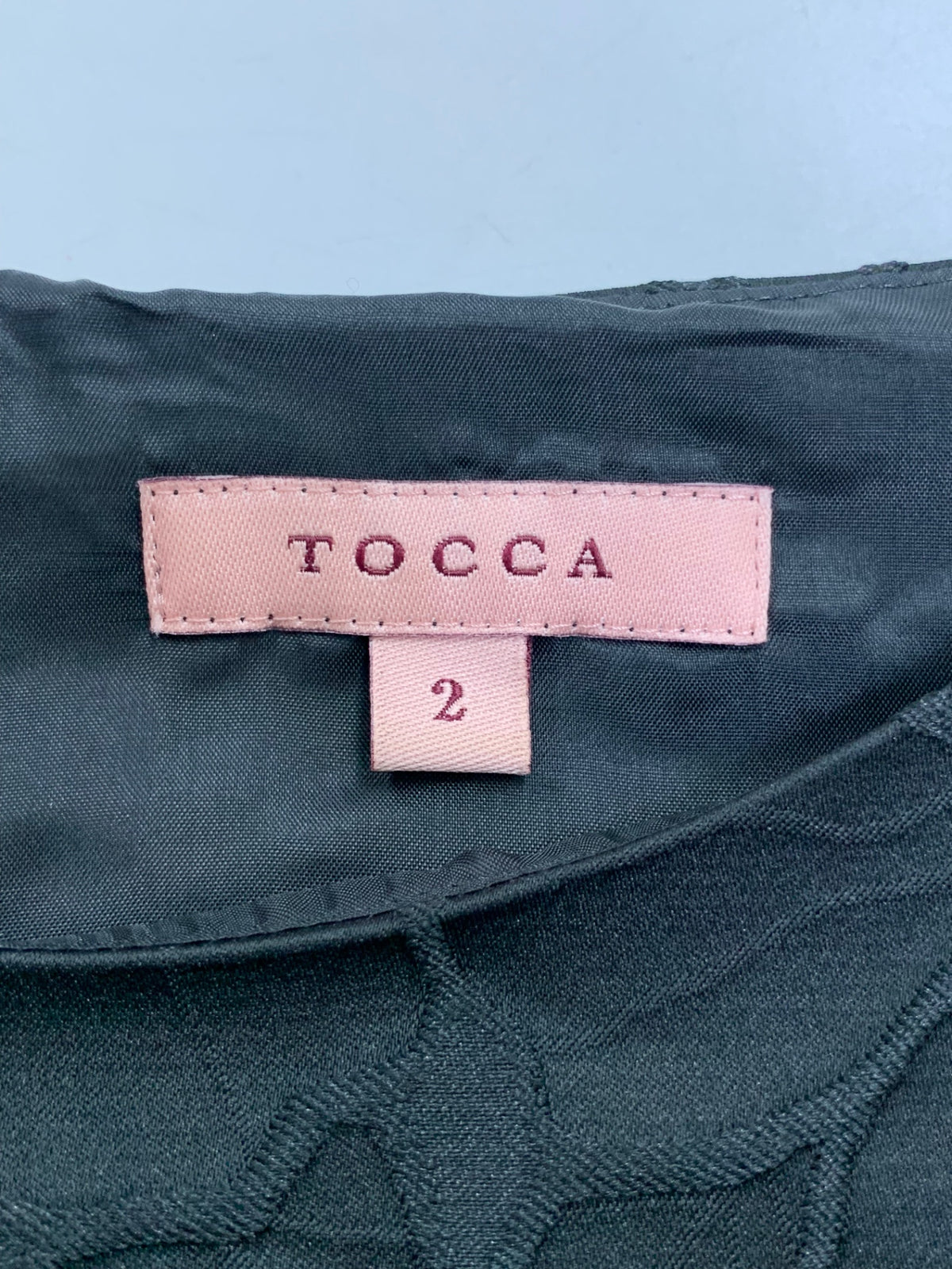 トッカ VIERGE ドレス OPTONA0001 ワンピース 2 ブラック フラワーモチーフ ITQ71S8CQXJW