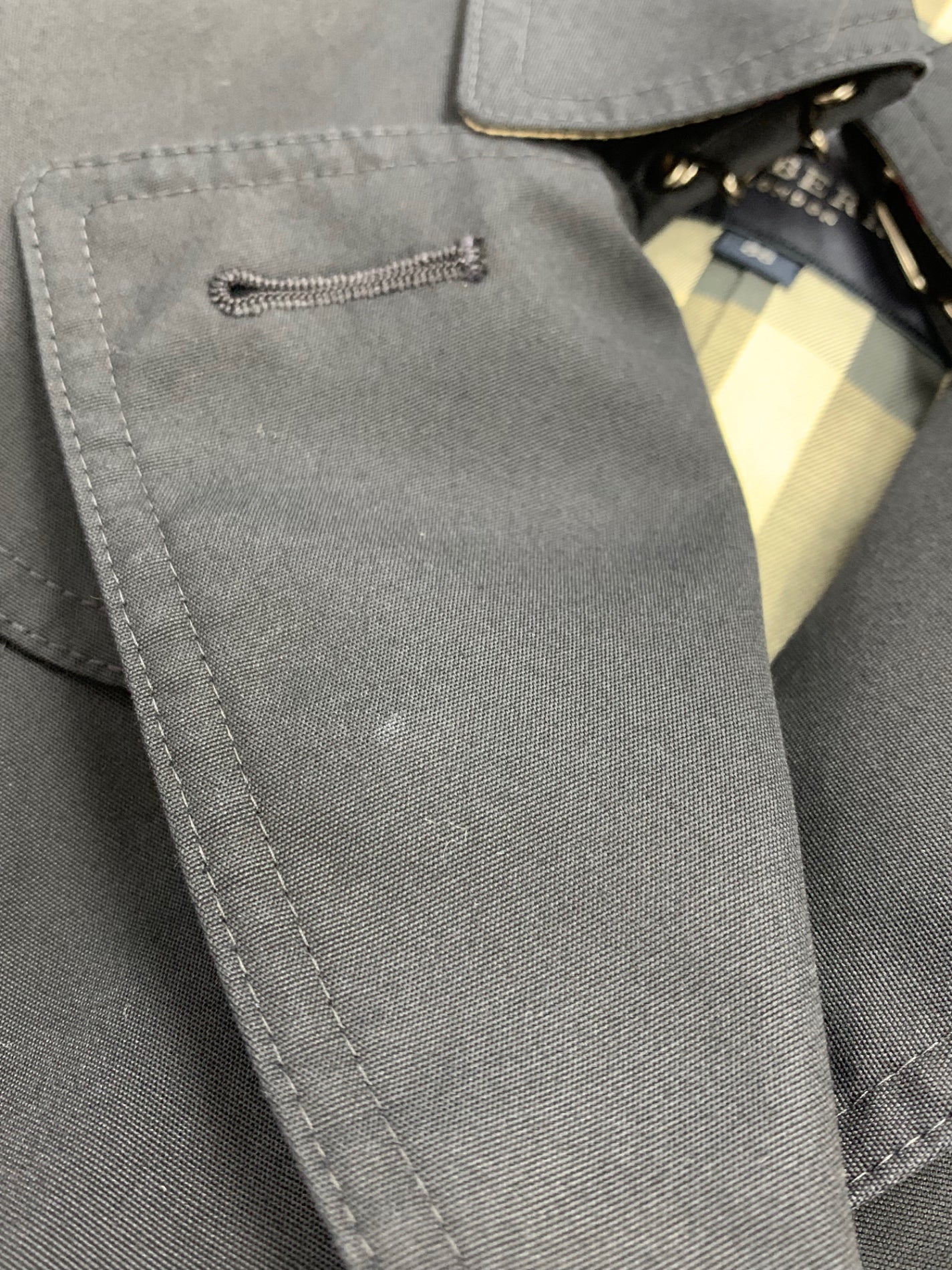 バーバリーロンドン B1A05-320-28 トレンチコート 38 ブラック ノバチェック IT2O6O20BM5Y