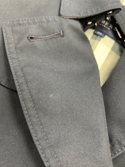 バーバリーロンドン B1A05-320-28 トレンチコート 38 ブラック ノバチェック IT2O6O20BM5Y