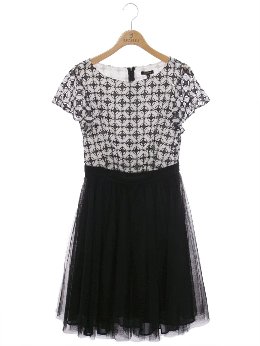 トッカ COPTOHM0340 ワンピース 0 ホワイト/ブラック カットワークフラワー 切替 チュール ITMOKNQWD4VI 【SALE】