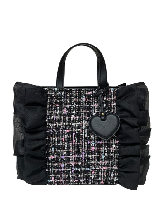 ダイアナ ハンドバッグ ブラック ツイード フリル 2way ITF6ILSTEETC