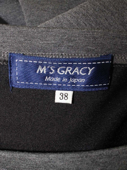 エムズグレイシー 215705 スウェット 38 グレー リボン ITTN3I37FP9U
