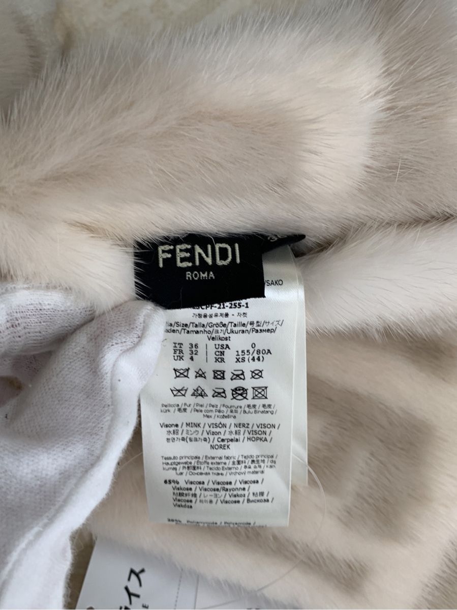 美品　FENDI フェンディ  ファー　ツイード　ワンピース　ドレス約48センチ
