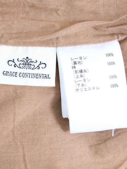 グレースコンチネンタル Tシャツ カットソー フラワー刺繍ショートノースリーブ 花柄