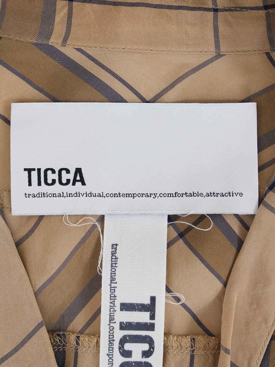 TICCA ティッカ Tシャツ カットソー オープンカラー チェック