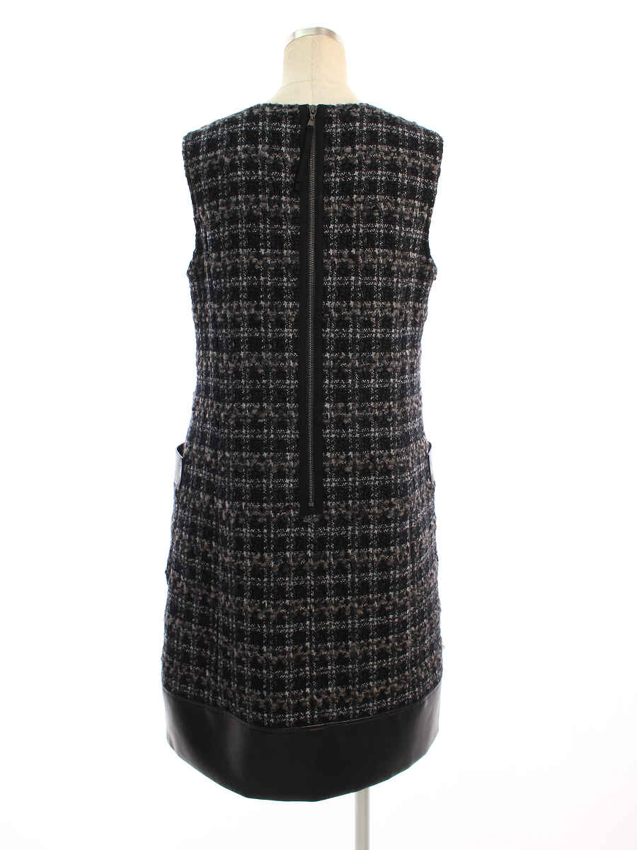 フォクシーブティック ワンピース 40431 Dress Back Leather Tweed 