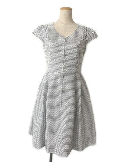 ルネ ワンピース フロントジップ タック Dress 総柄