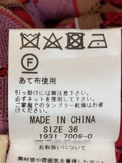 グレースコンチネンタル オーバーオール サロペット 透かし編み柄ニット 総柄