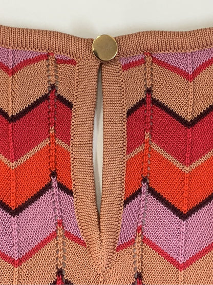 グレースコンチネンタル オーバーオール サロペット 透かし編み柄ニット 総柄