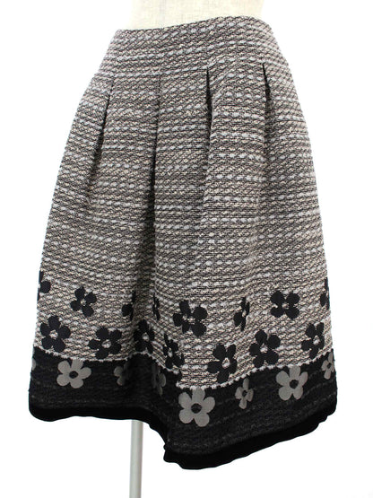 エムズグレイシー スカート Flower Jacquard Skirt 花柄