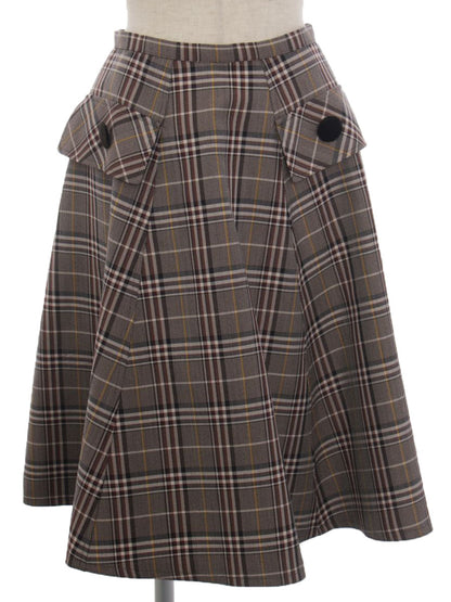 エムズグレイシー スカート British Check Skirt チェック