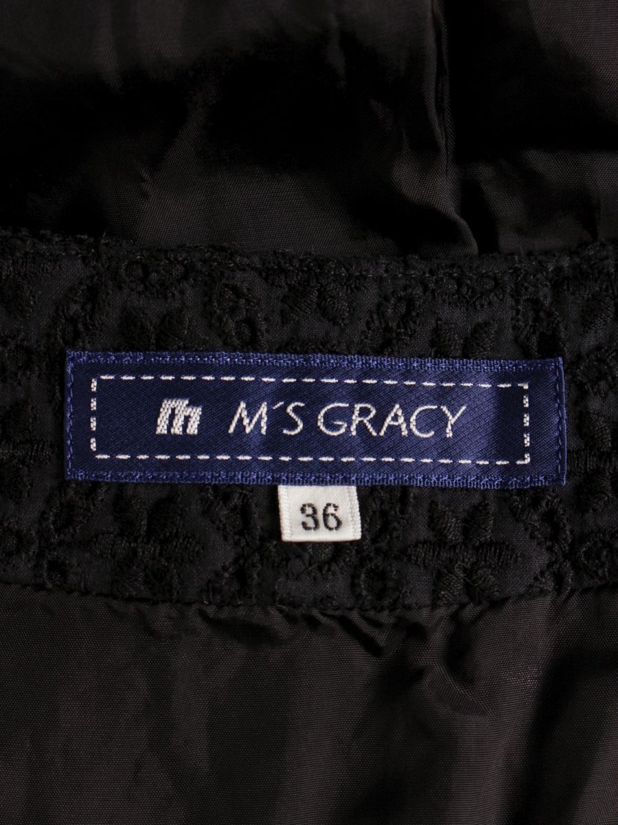 【匿名配送】M'S GRACY フラワーレーススカート 36ファッション