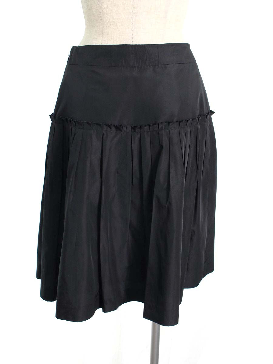 シルエットフレア美品 大きいサイズ レア エムズグレイシー 裾 フリル フレアスカート