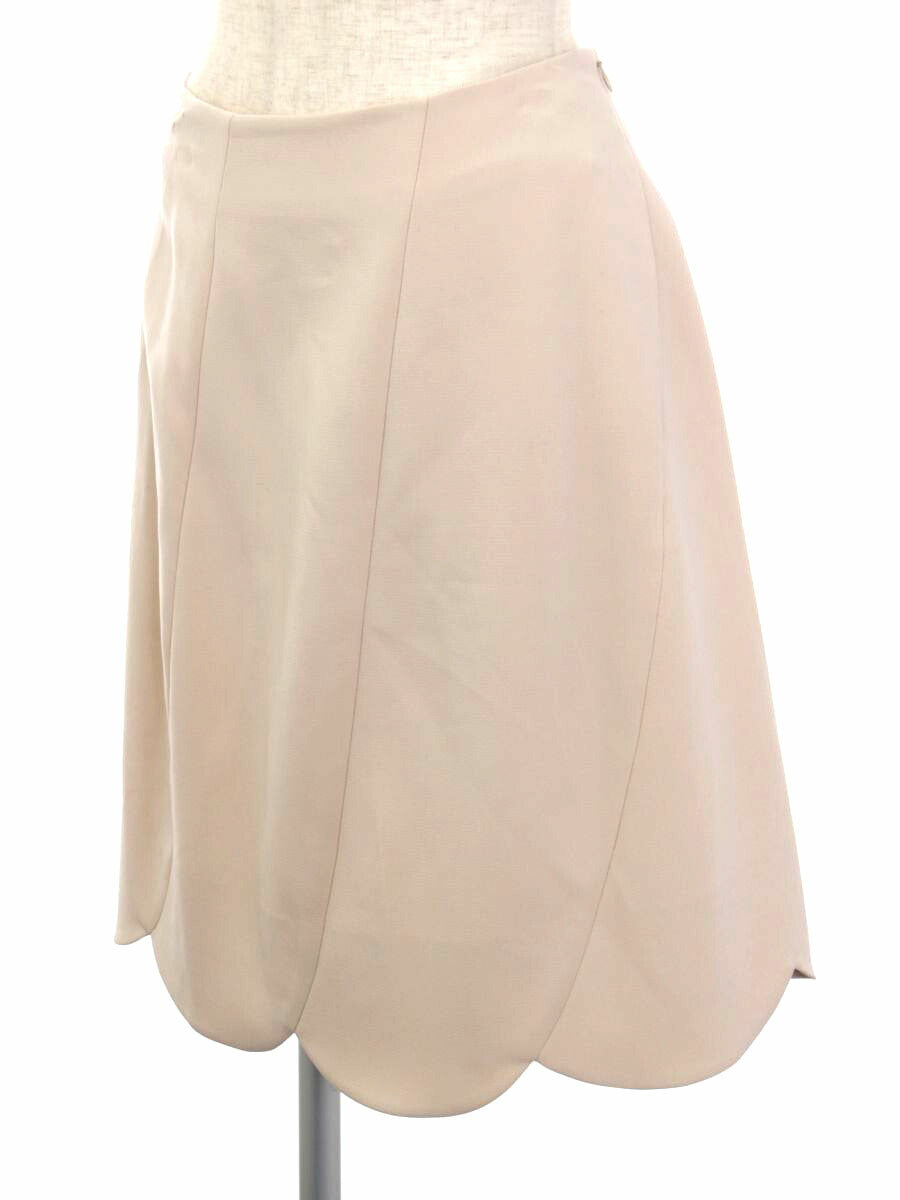 フォクシー Foxey New York 厚手タックフレアスカート 38ネイビー