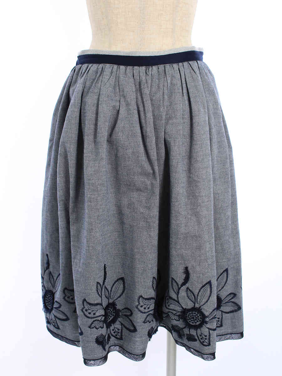 フォクシーブティック スカート 39921 FLOWER GARDEN 刺繍