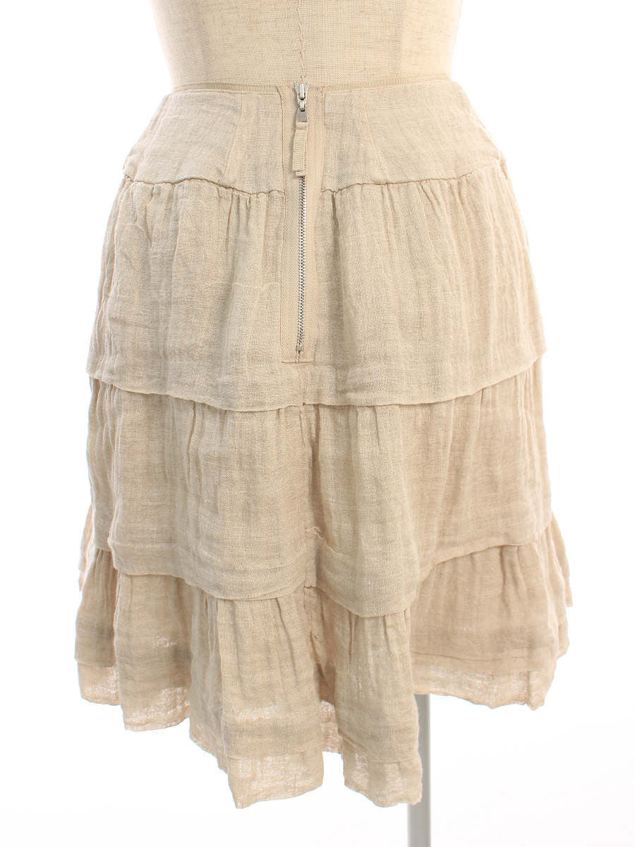 フォクシーブティック スカート 34125 Skirt Linen Whip ワンポイント