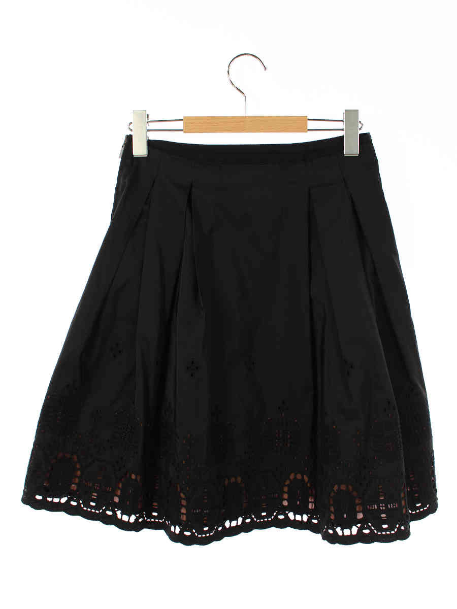 フォクシーブティック スカート Skirt バロックカットワーク 刺繍 40