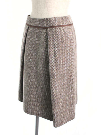 フォクシーブティック スカート Skirt Tweed Trapeze 総柄