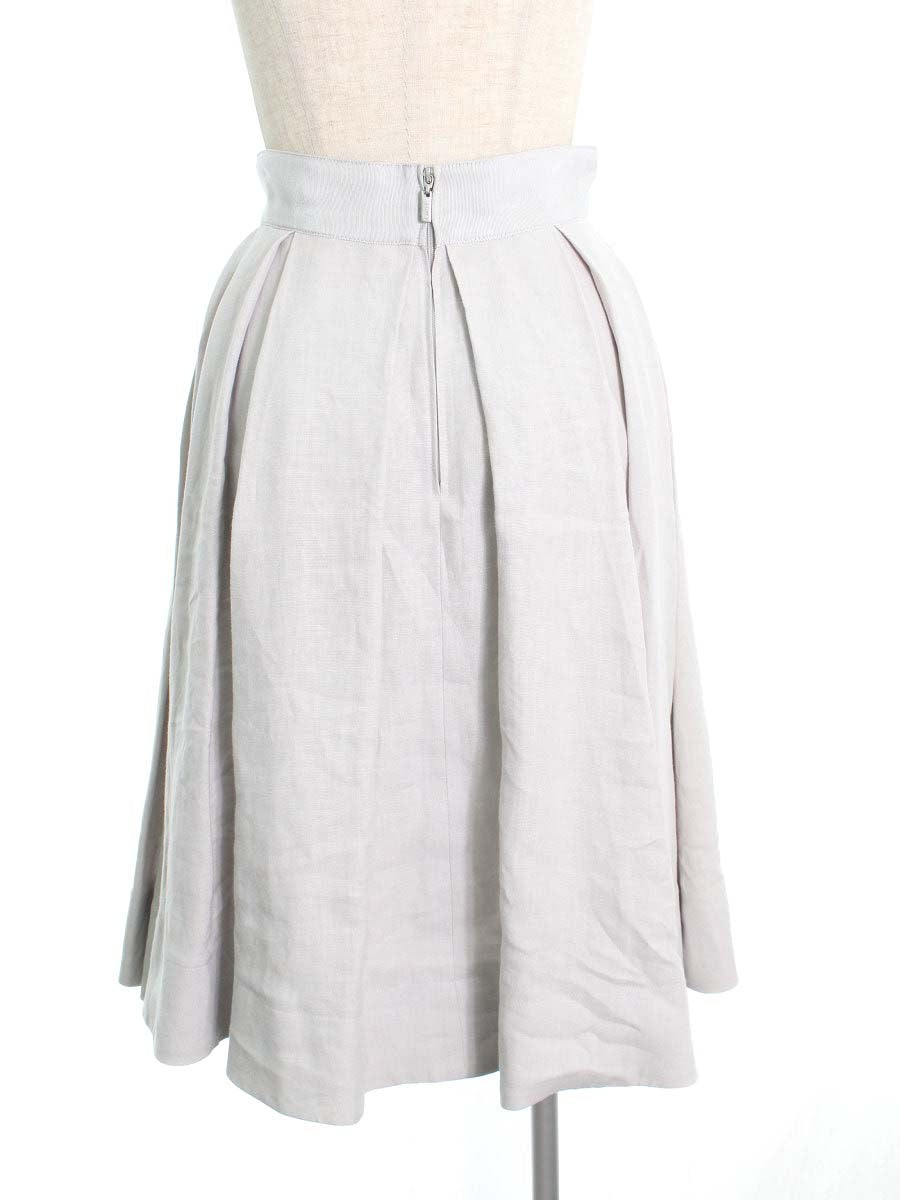 フォクシーブティック スカート A-Line Pleated Skirt リネン 