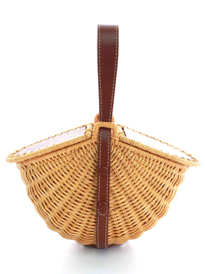 デイジーリン ハンドバッグ 02021 Bag Bell Rattan ラタン レザー 