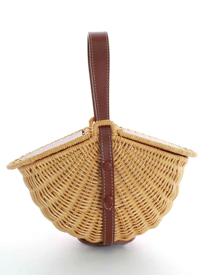 デイジーリン ハンドバッグ 02021 Bag Bell Rattan ラタン レザー 