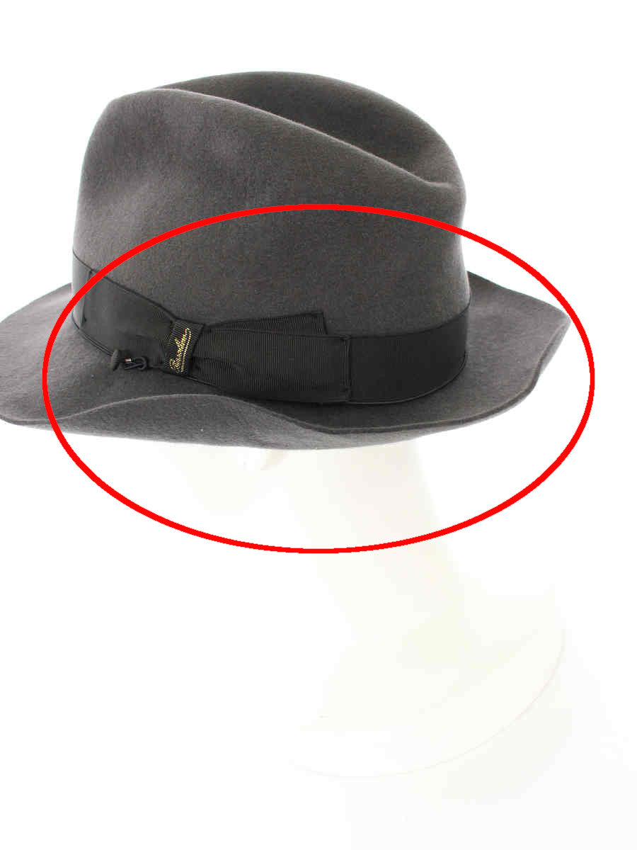 日本限定 ボルサリーノ ハット アレサンドリア ダークグレー 帽子 