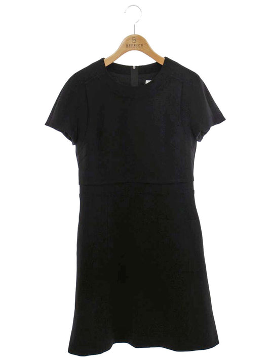 フォクシーニューヨーク Topstiched Short Sleeve Mini Dress 36081 ワンピース 40 ブラック ITQBJ8Q5YPPG