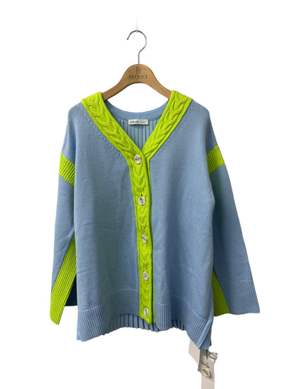 アディアム Rothko Cardigan 43314 カーディガン S ブルー バックプリーツ